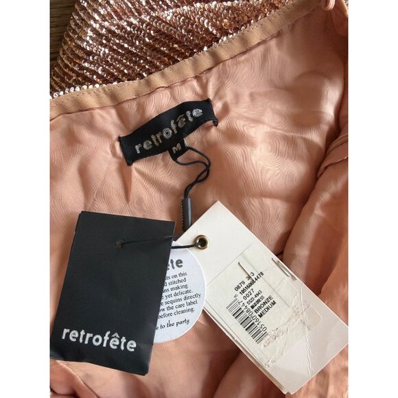 retrofete Katya Sequin Maxi Dress Bronze Womens Size Medium - Picture 9 of 10